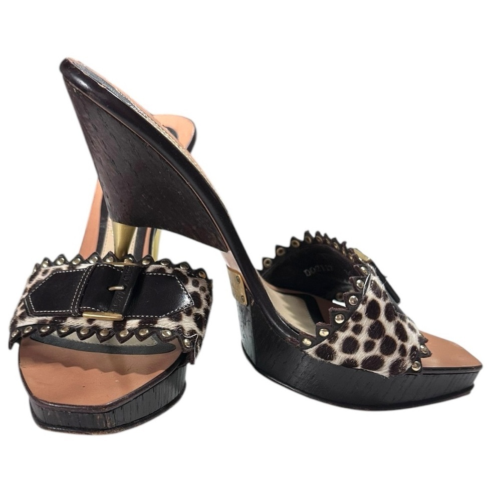 Bruno Magli Spotted Leopard Heels Size 36